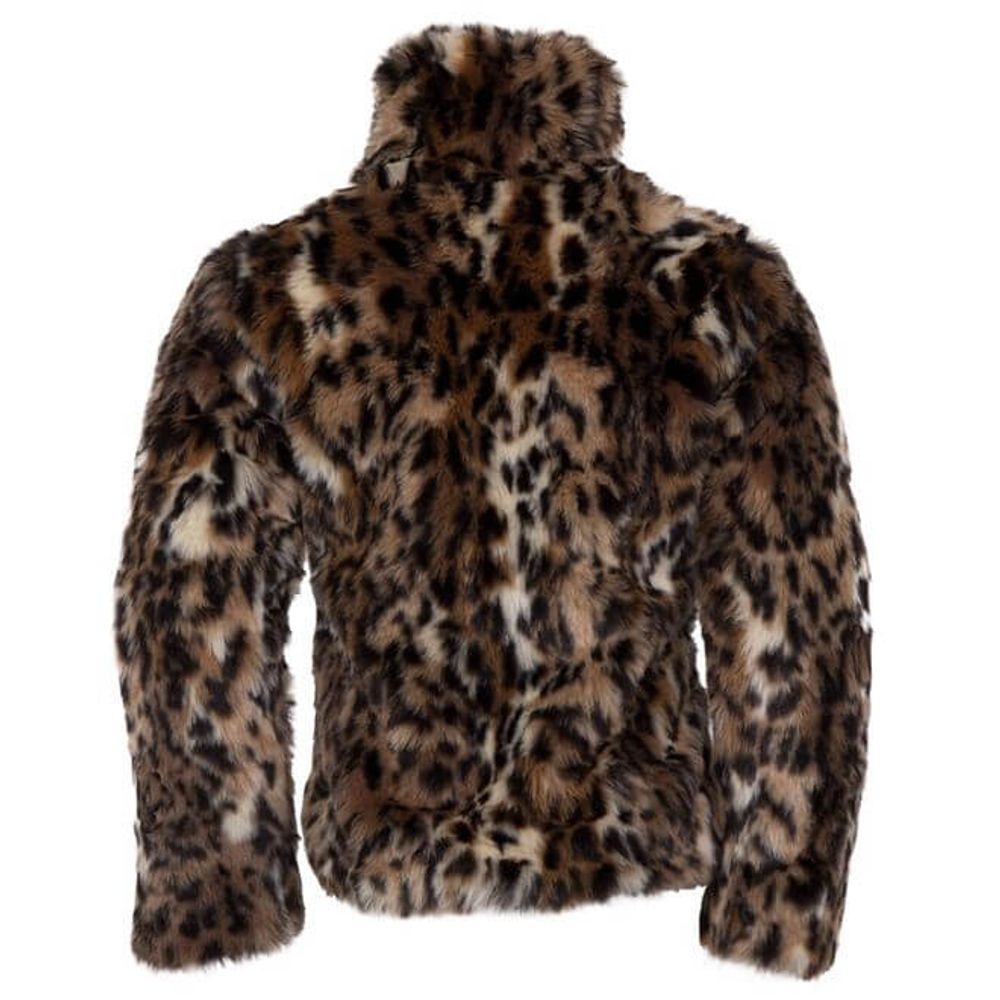 c&c california leopard faux fur coat